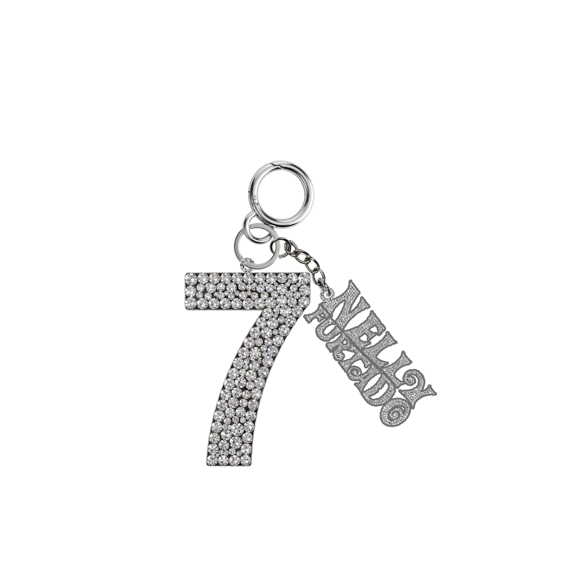 Rhinestone Seven Keychain / Charm